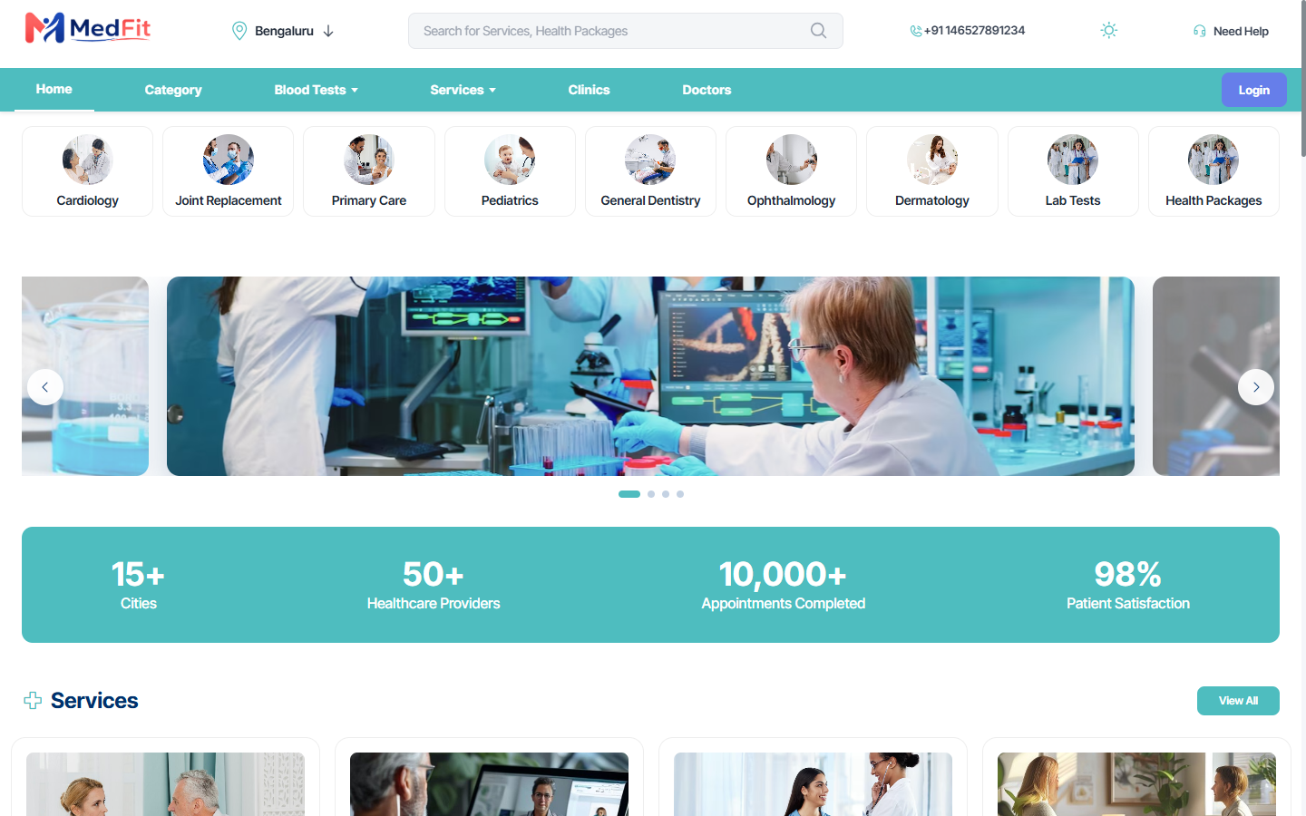 MedFit healthcare marketplace screenshot