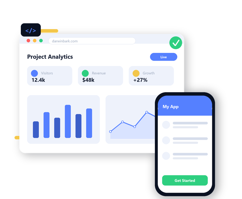 App and website development - Darwinbark