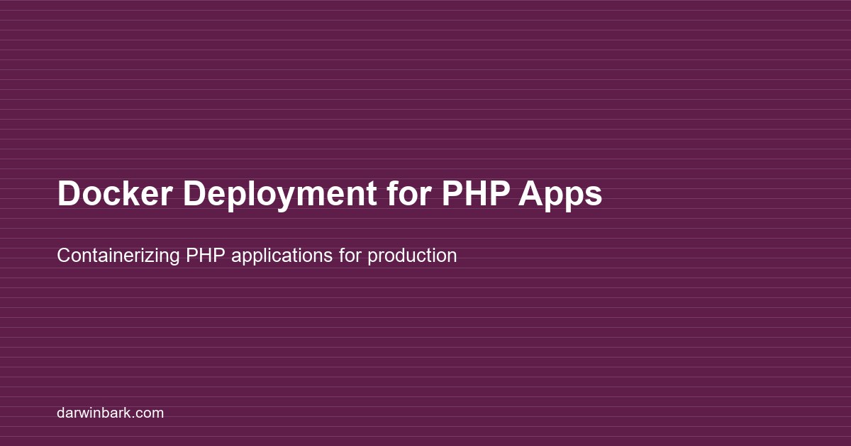 Docker deployment for PHP apps guide