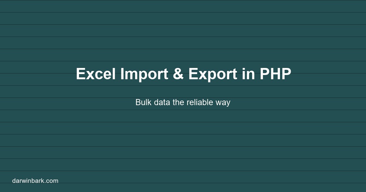 PHP Excel import and export guide