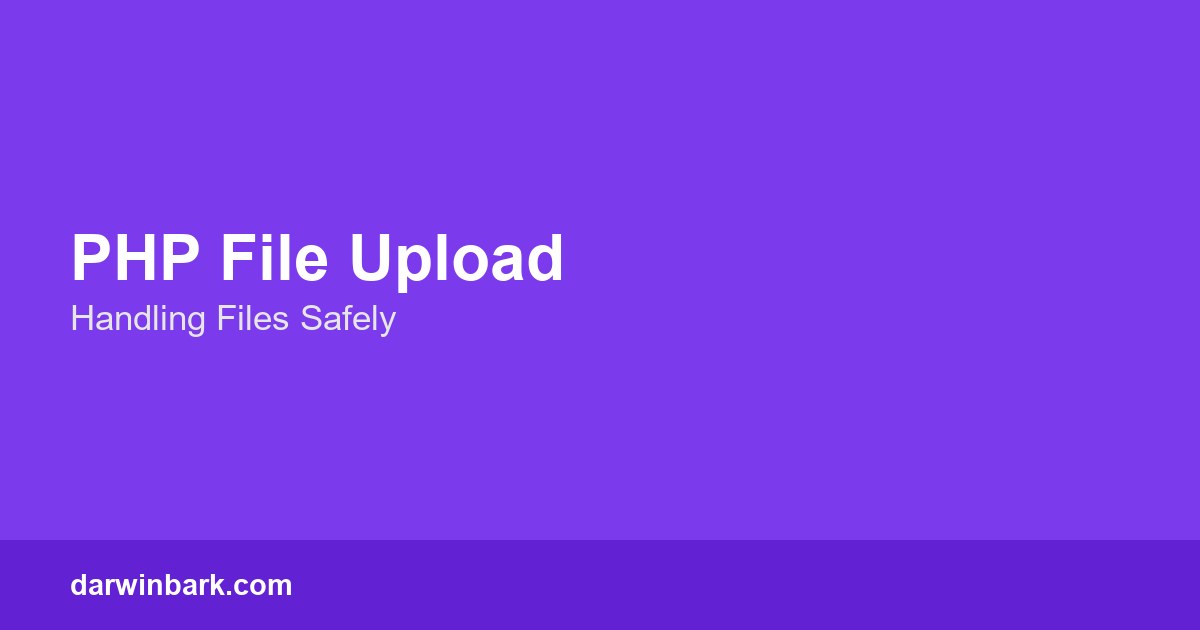PHP secure file upload handling