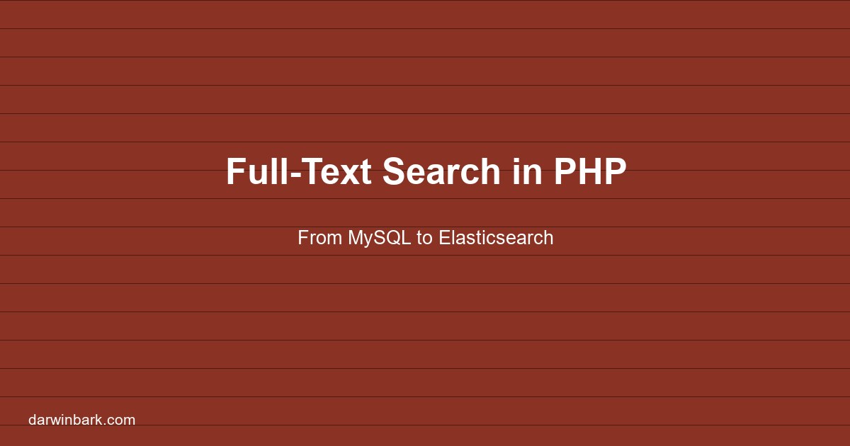 Full-text search in PHP guide