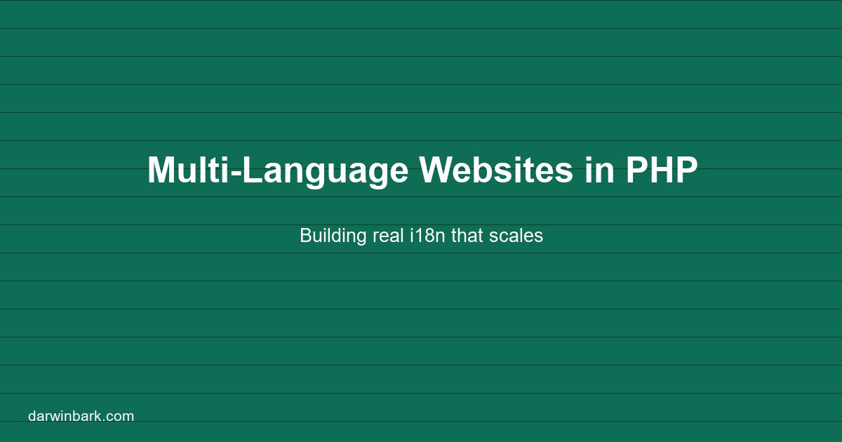 Multi-language PHP website guide