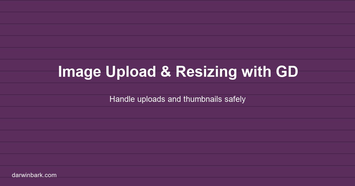 PHP image upload and resizing with GD guide