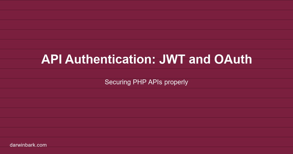 API authentication JWT and OAuth guide