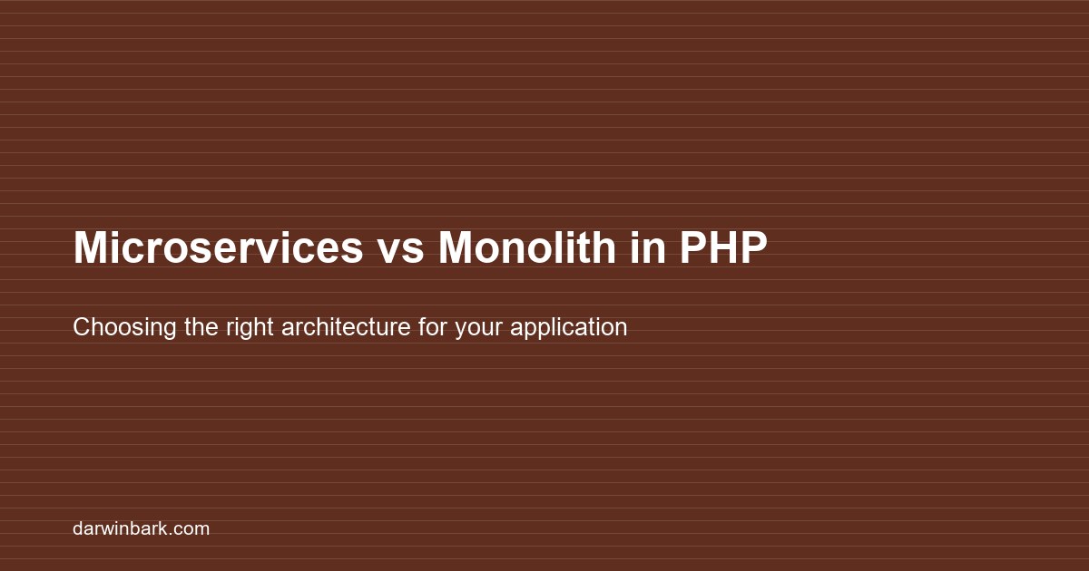 Microservices versus monolith in PHP guide