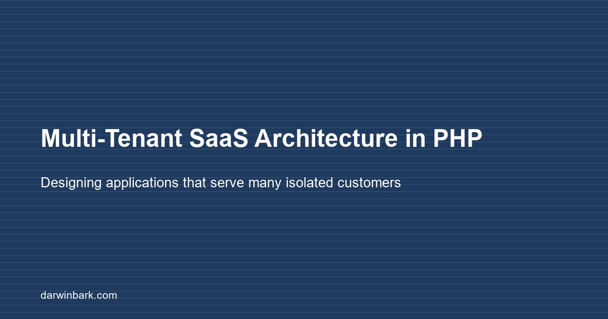 Multi-tenant SaaS architecture in PHP guide