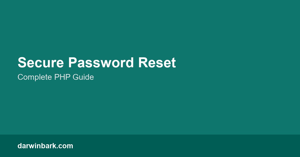Secure PHP password reset guide
