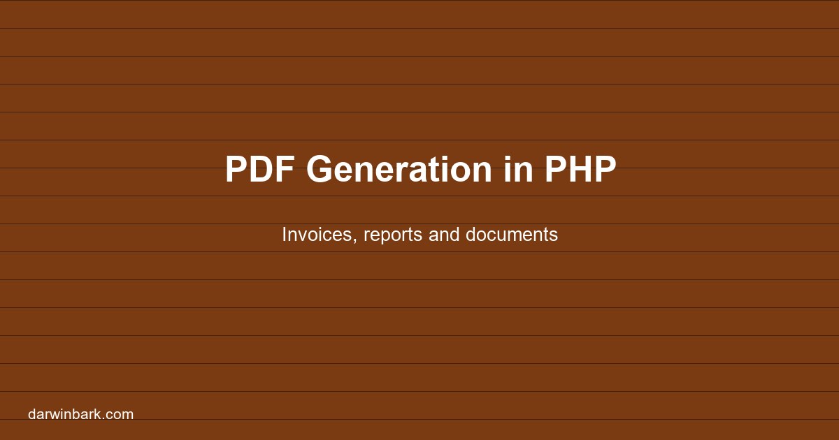 PHP PDF generation guide