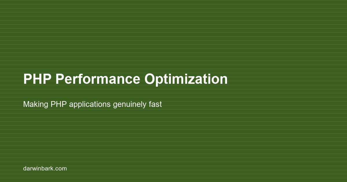 PHP performance optimization guide