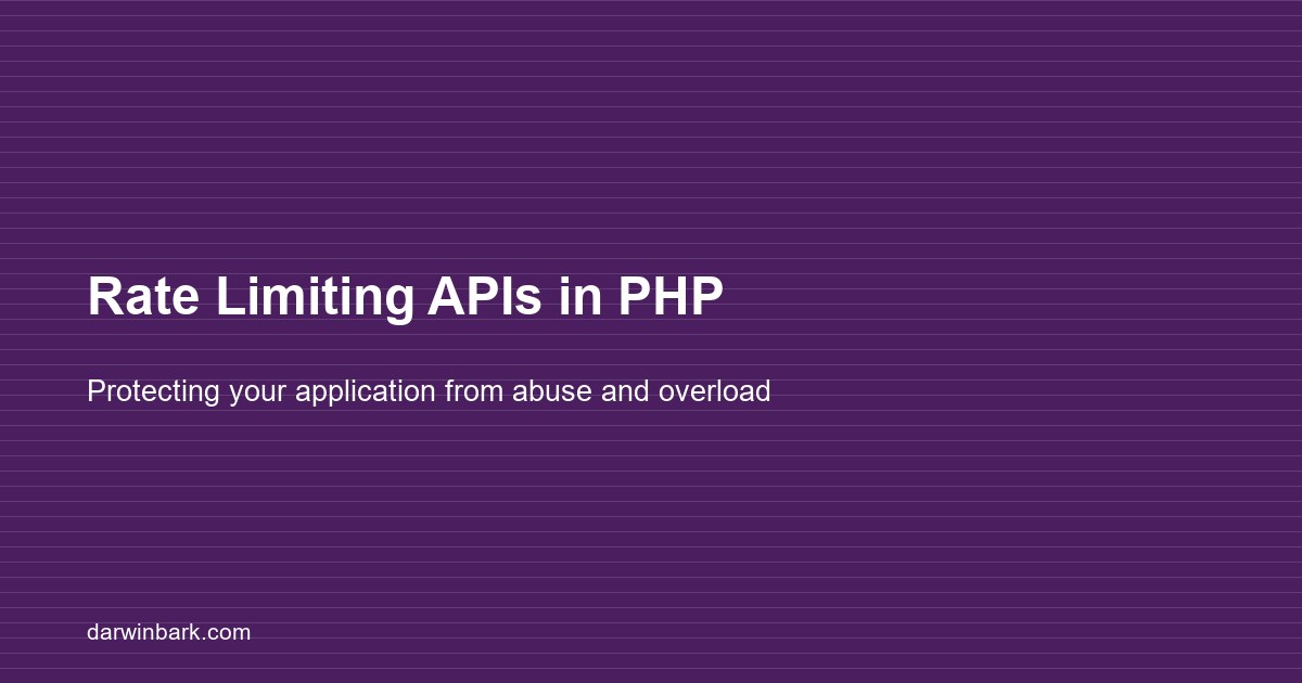 Rate limiting APIs in PHP guide