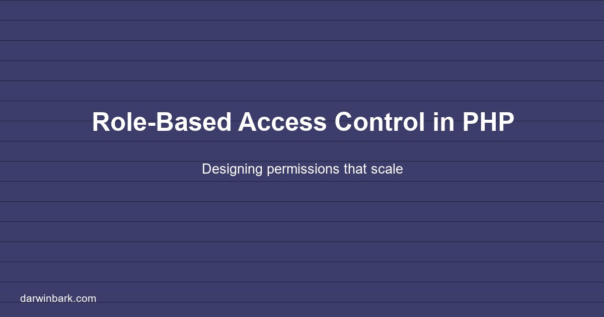Role-based access control in PHP guide
