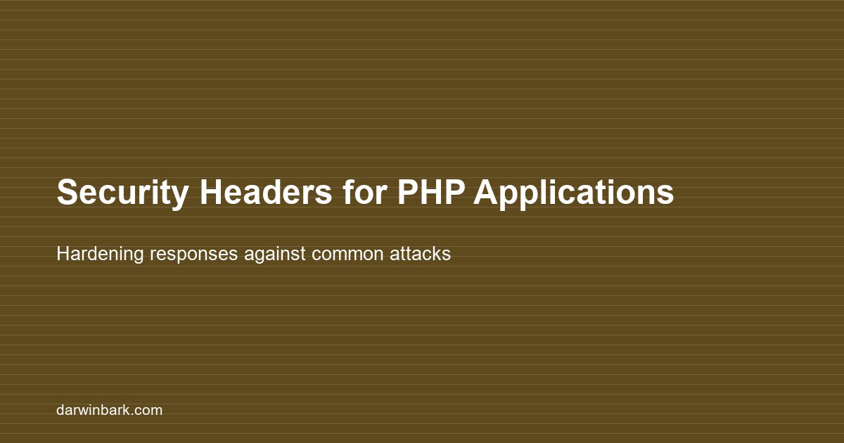 Security headers for PHP applications guide