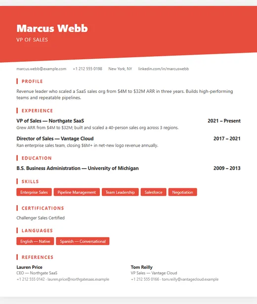Diagonal resume template — Creative